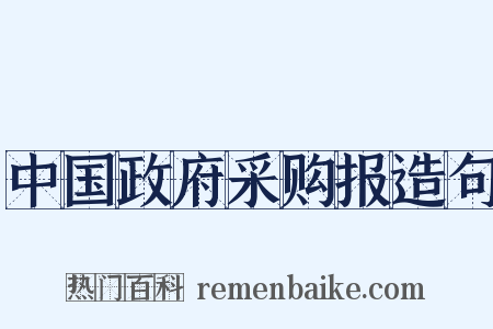 中国政府采购报造句是什么意思的图片